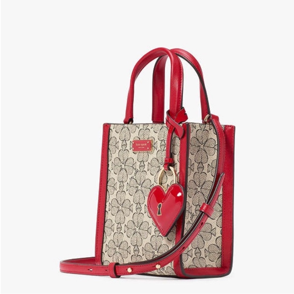 NWT Kate Spade flower coated canvas Manhattan mini tote - Picture 3 of 10